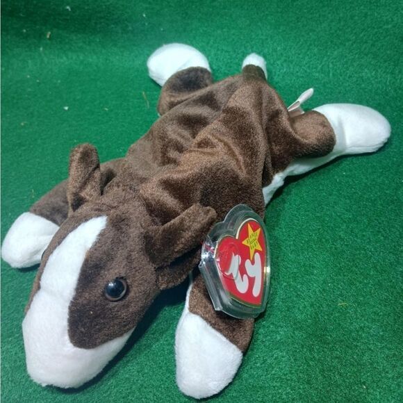 TY "BRUNO" Bull Terrier Dog with TAG AS COLLECTABLE! VINTAGE 1997 PERFECT! - Picture 8 of 11